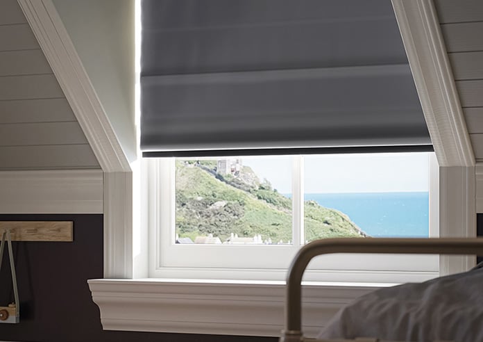 Luxe Velvet, Steel - Twist&Fit Roman Blind - Image 5